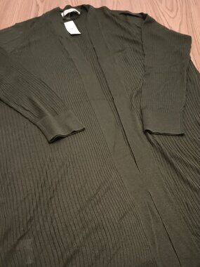 Loft Size XL Olive Green Cardigan (NWT)